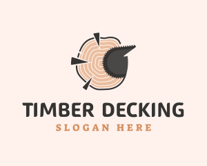 Log Timber Chainsaw logo design