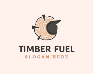 Log Timber Chainsaw logo design