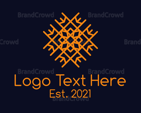 Orange Floral Tiling Logo