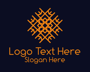 Orange Floral Tiling Logo