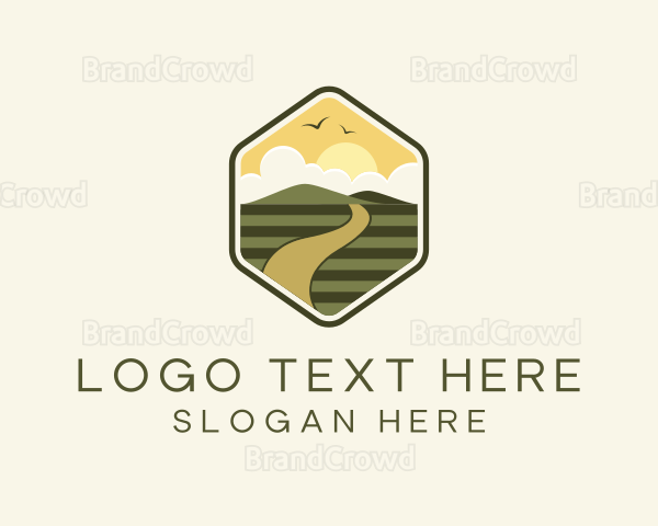 Rustic Lawn Mountain Logo