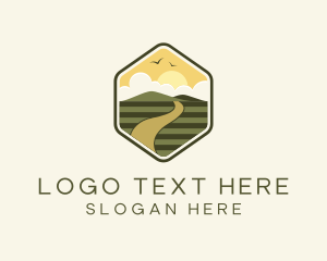 Hexagon - Rustic Lawn Mountain logo design