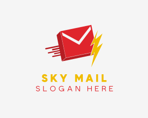 Lightning Mail Delivery  logo design