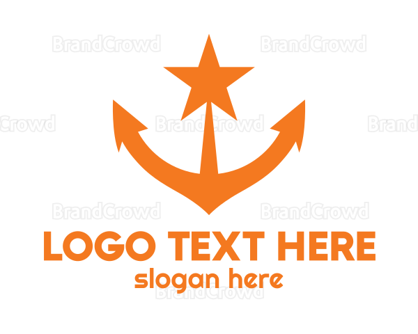 Orange Star Anchor Logo