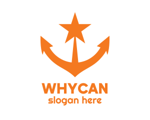 Orange Orange - Orange Star Anchor logo design