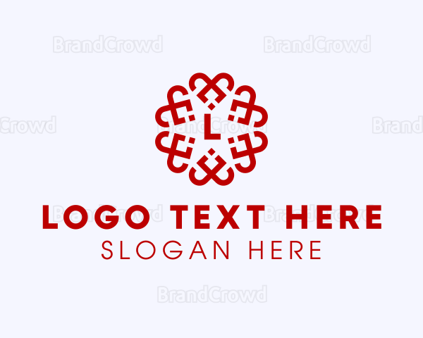 Floral Heart Pattern Logo