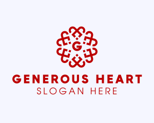 Floral Heart Pattern logo design