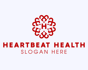 Cardiology - Floral Heart Pattern logo design