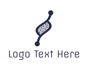 Biomedical - Black DNA Genetics logo design