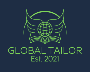 Green Global Wings logo design