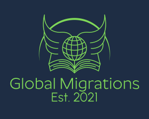 Green Global Wings logo design