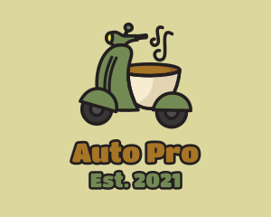 Americano - Coffee Motorcycle logo design