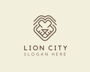 Tribal Lion Face logo design