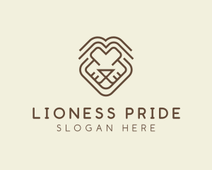 Lioness - Tribal Lion Face logo design