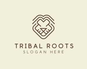 Tribal - Tribal Lion Face logo design