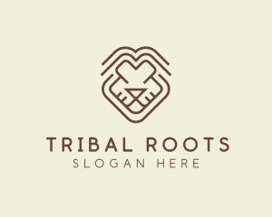 Tribal Lion Face logo design