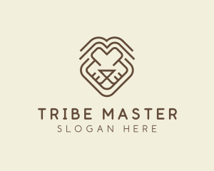 Tribal Lion Face logo design