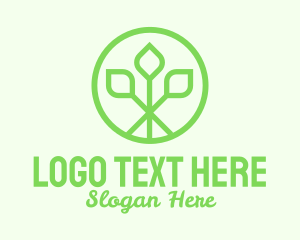 Organic - Green Leaf Gardening logo design