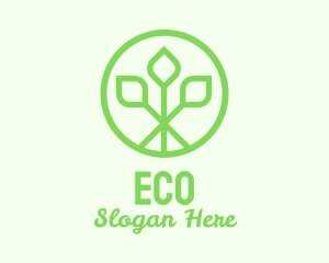 Organic Produce - Green Leaf Gardening logo design