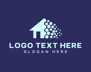 Subdivision - Pixel Realty House logo design