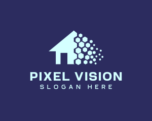 Pixel Realty House logo design