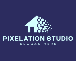 Pixel Realty House logo design