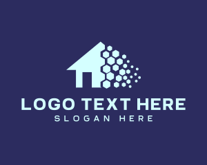 House Hunting - Pixel Realty House logo design
