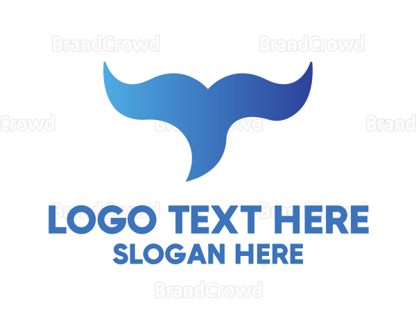 Whale Tail Waves Logo