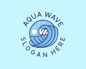 Wave Water Resort  logo design