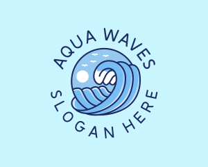 Wave Water Resort  logo design