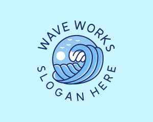 Wave Water Resort  logo design