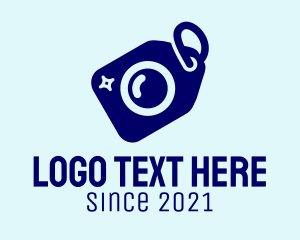 Photo Studio - Blue Camera Tag logo design