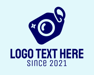 Price Tag - Blue Camera Tag logo design