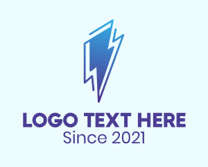 Bolt - Blue Thunder Storm logo design