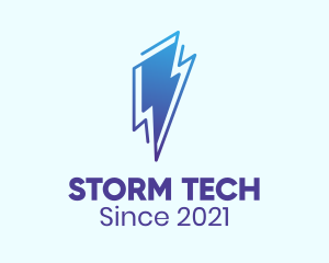 Storm - Blue Thunder Storm logo design