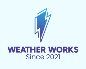 Meteorology - Blue Thunder Storm logo design