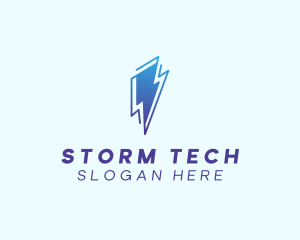 Weather Thunder Storm logo design