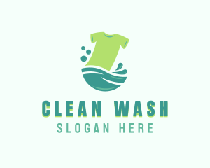 Clean Laundry Wash logo design