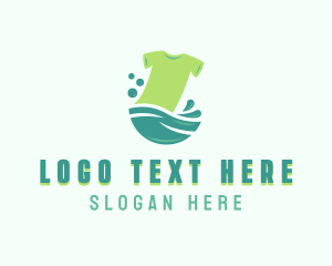 Tee - Clean Laundry Wash logo design