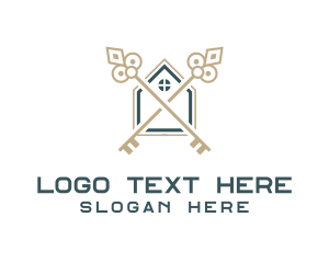 Key - Minimalist Key House logo design