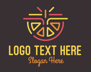 Orange - Neon Citrus Burst logo design