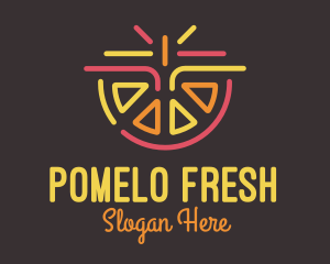 Pomelo - Neon Citrus Burst logo design