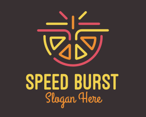 Neon Citrus Burst logo design