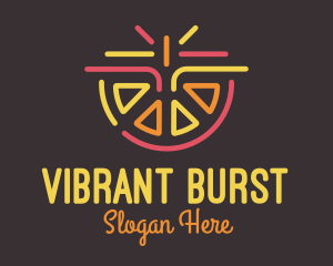 Neon Citrus Burst logo design