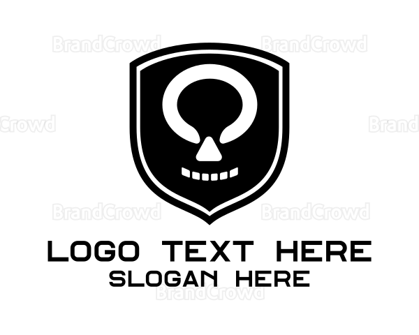 Abstract Skull Shield Logo