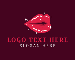 Cosmetics - Shiny Cosmetics Lips logo design