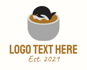 Coffee Cup - Whale Cafe Coffee logo design