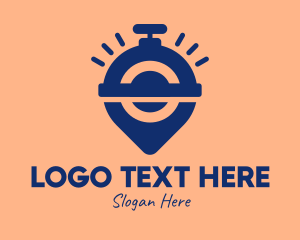 Locator - Stopwatch Location Pin logo design