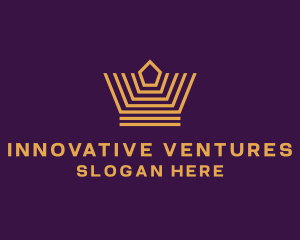 Premium Venture Crown logo design