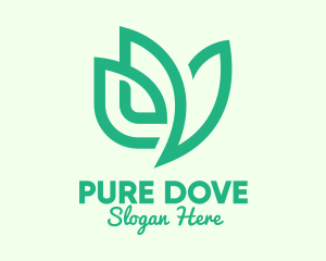 Green Eco Bird logo design